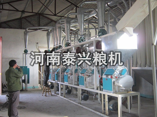 我廠在洛陽安裝的30噸級面粉機設備